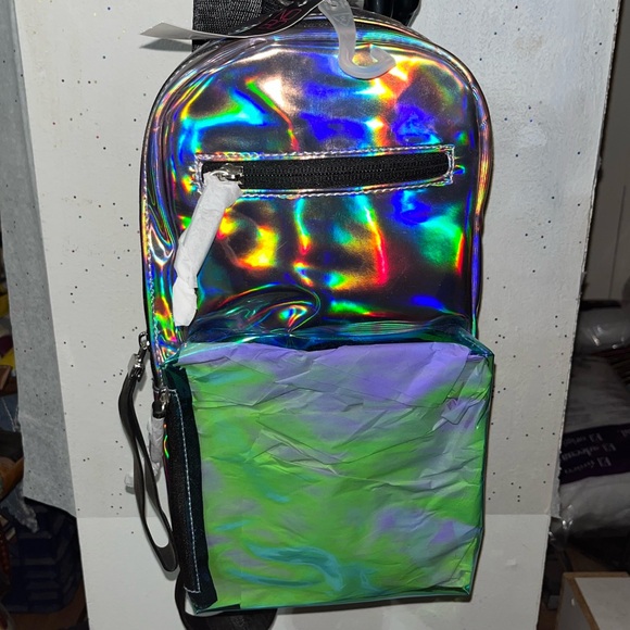Holographic Backpack with 2 Front Pockets - Picture 1 of 6